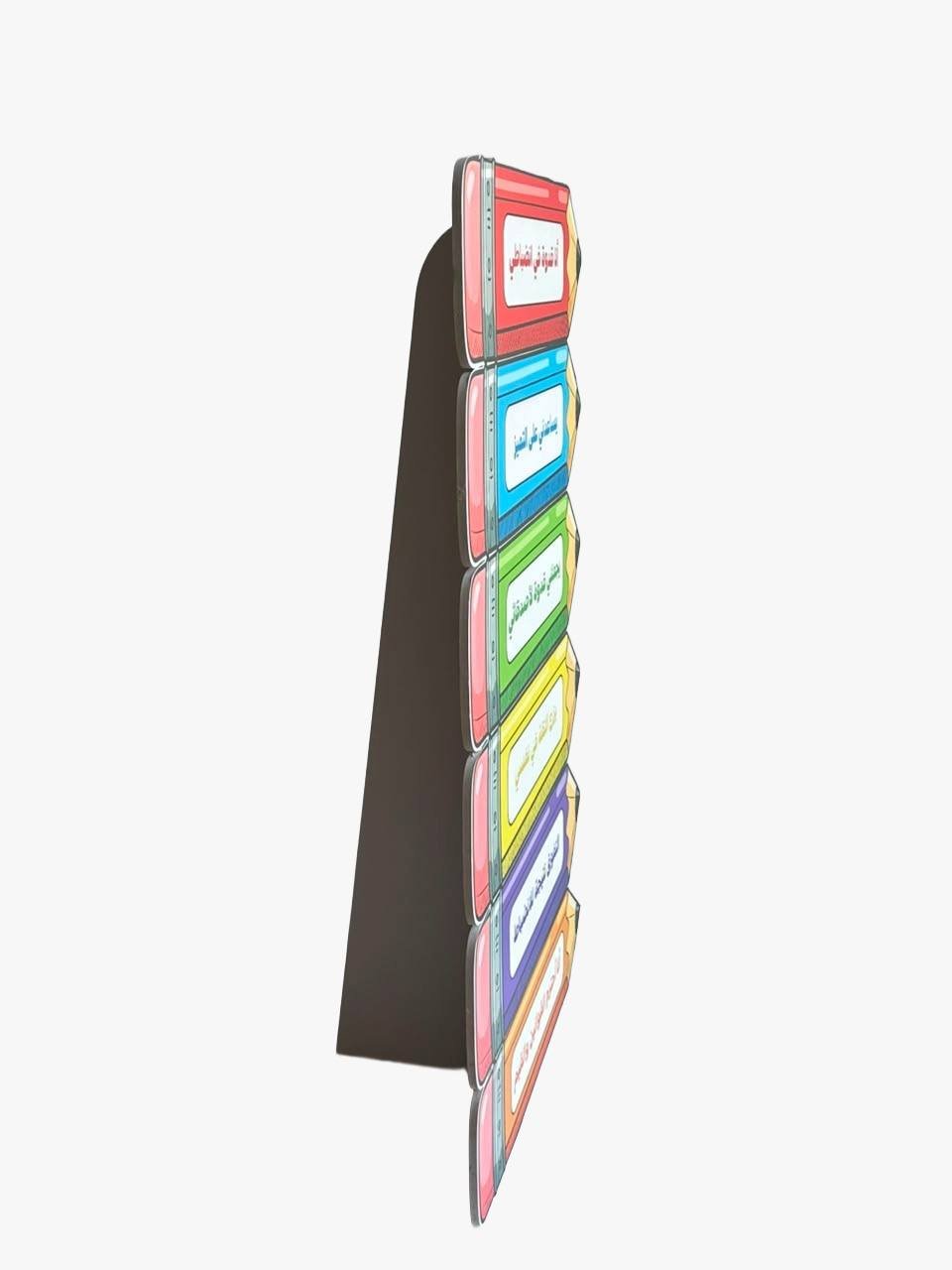 Floor stand, pen-shaped