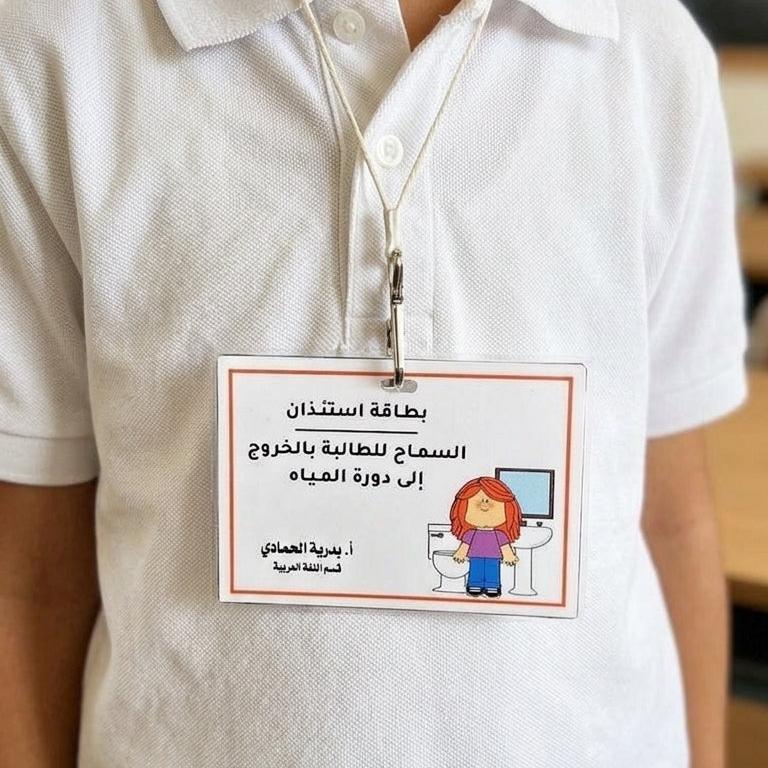بطاقة الاستئذان– حاملة بالعنق