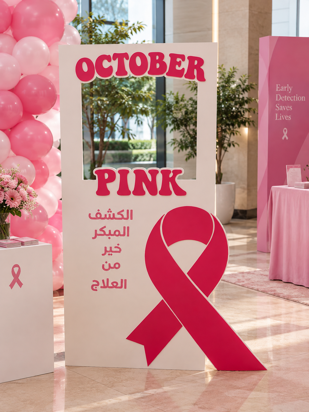 ستاند تصوير توعوي" October pink"