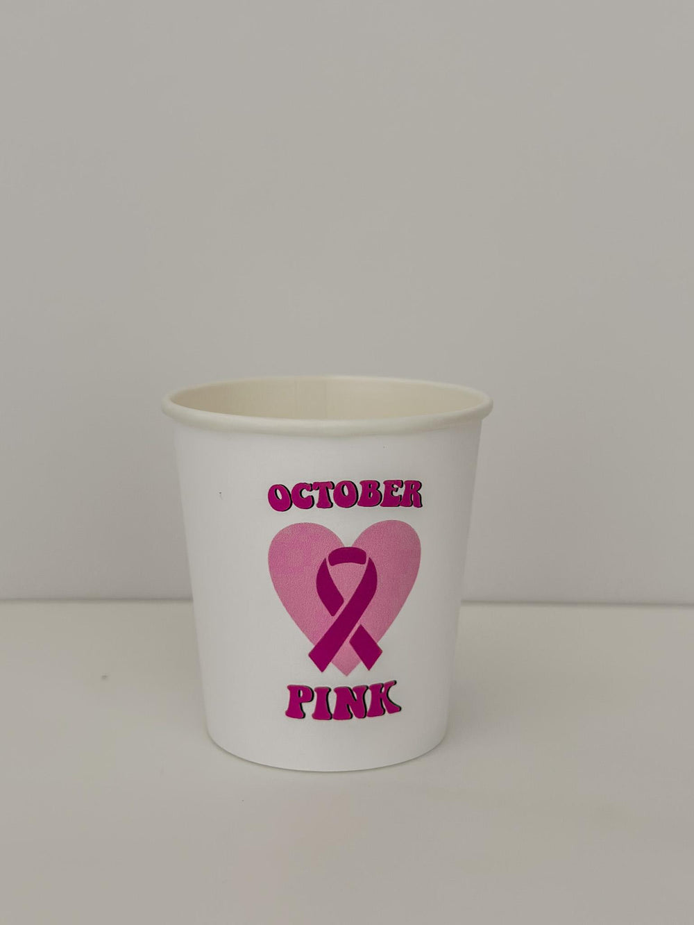 أكواب ورقية للتوعية - "October Pink"