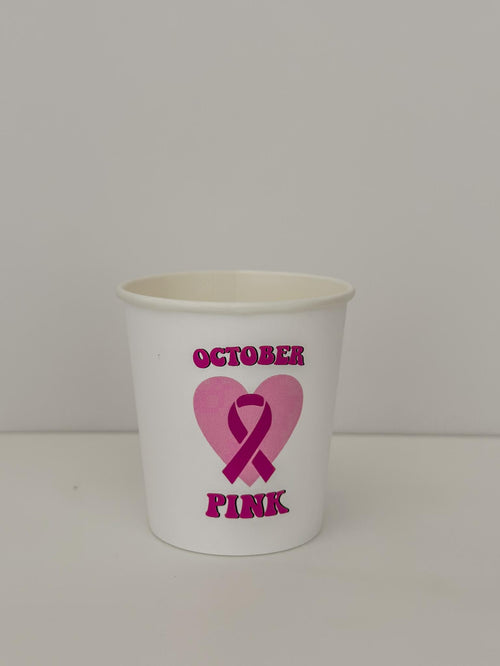 أكواب ورقية للتوعية - "October Pink"